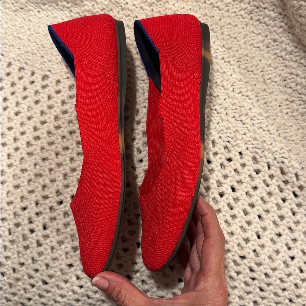 Rothy's Womens 6W  Bold Red and Blue Flats - Picture 2 of 9